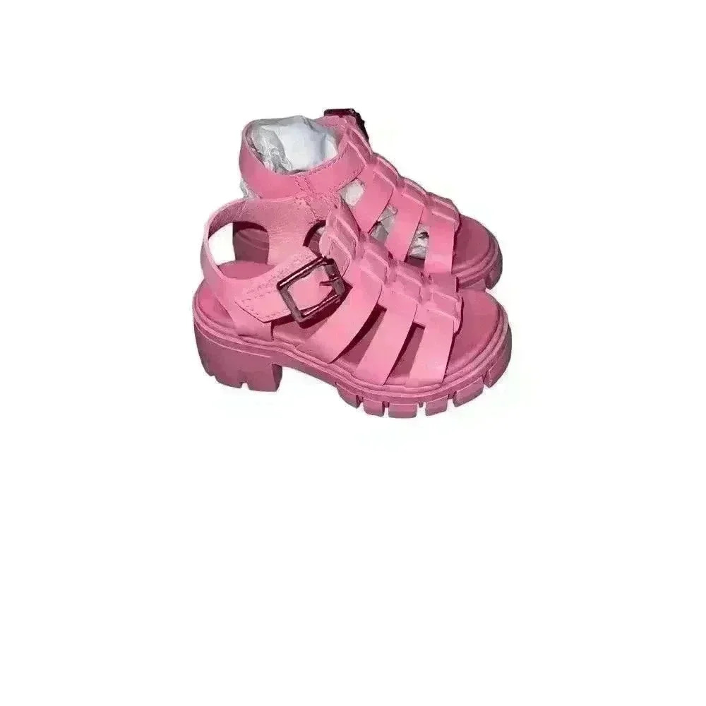 NIB Mia Kids Girls Havien Lugged Sole Strappy Slingback Sandals Shoes Pink